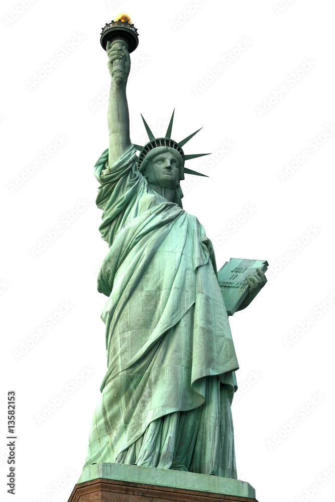 Fototapeta premium NY Statue of Liberty isolated on white