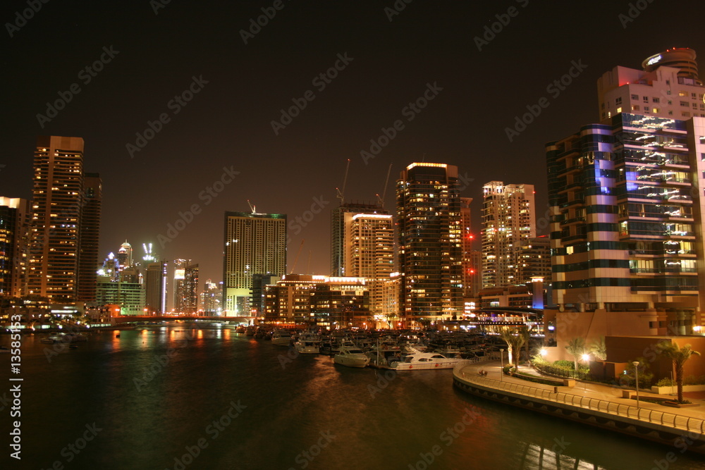Dubai Marina by night