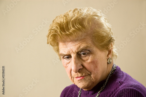Depressed old woman. © elnavegante