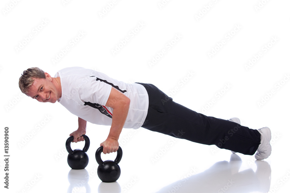 Obraz premium sportsman doing push-ups