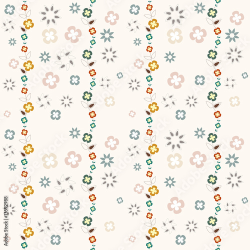 Seamless tileable retro covering pattern in 60s or 70s style