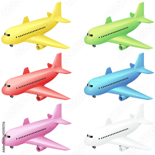 Avion en couleur (détouré)