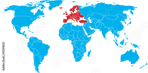 Fototapeta Naklejka Na Ścianę i Meble -  Map of the world