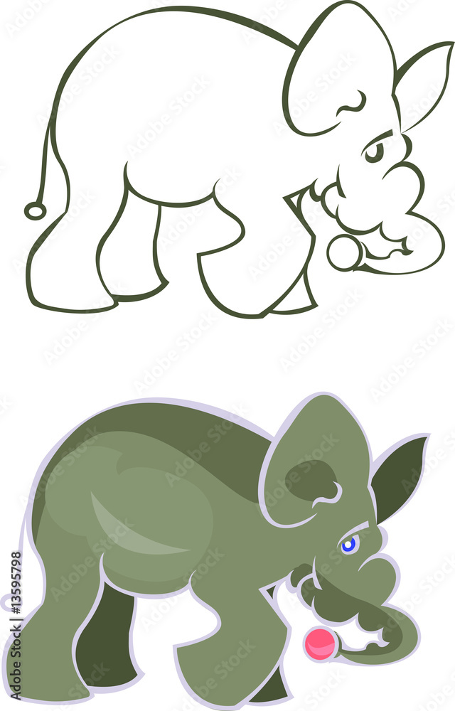 Naklejka premium elephant