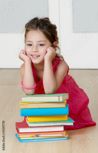 preschooler with book