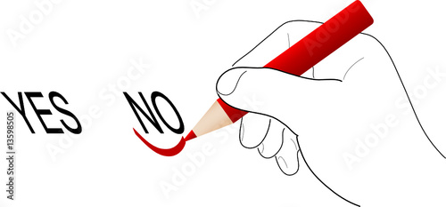 Hand with pencil - vector illustration