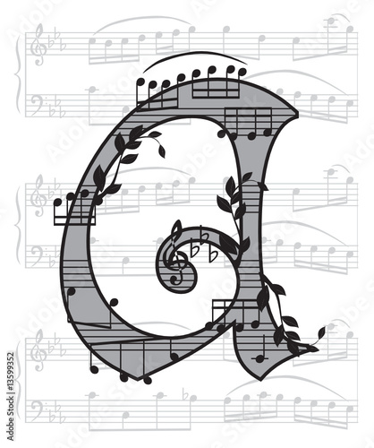 Letter with music