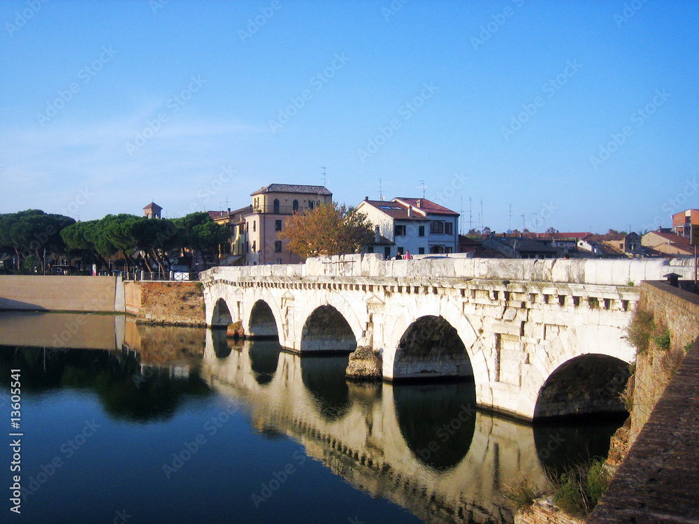 Bridge over the river in the Rimini