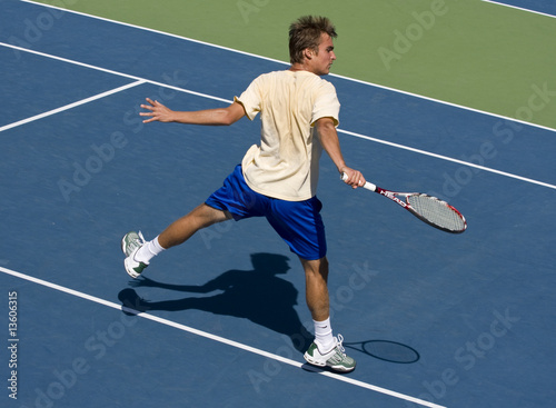 Tennis player with shadow © Ageless Adventurer