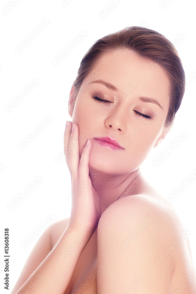 beautiful girl with closed eyes beautiful girl with closed eyes