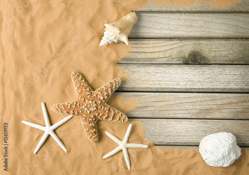 wood and sand background photo