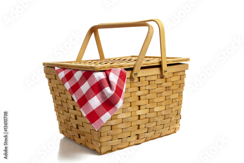 Picnic Basket with Gingham