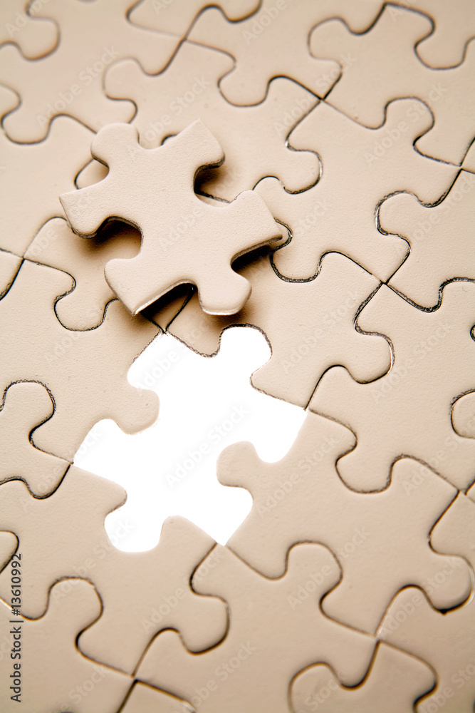 Final piece to complete jigsaw puzzle Final piece to complete jigsaw puzzle