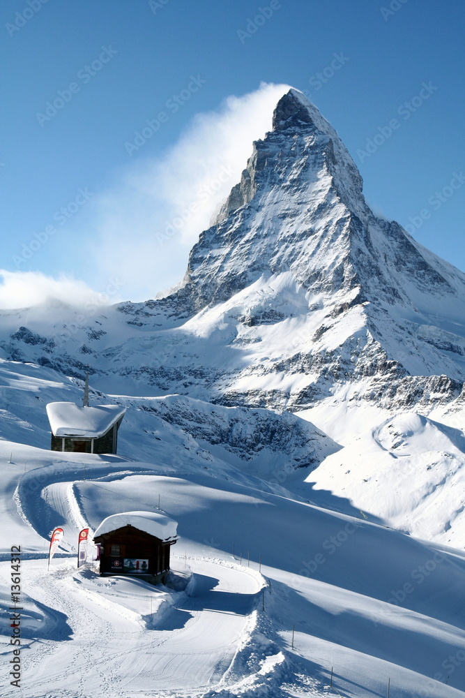 Matterhorn in Winter Foto, Poster, Wandbilder bei EuroPosters
