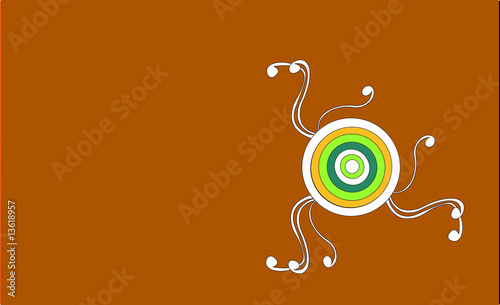 stylized eye or flower for a brand or background