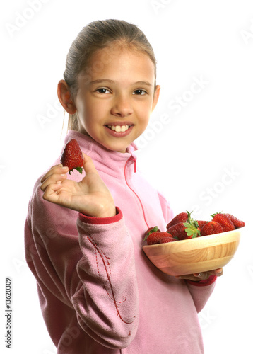 Foto plat de fraises