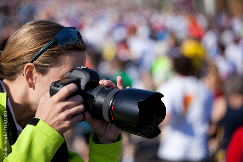 woman taking pictures
