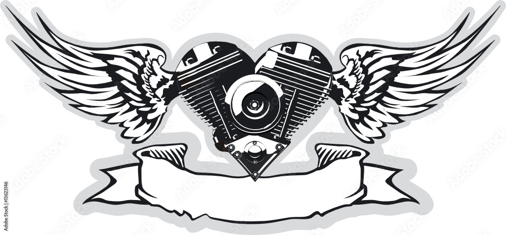 Fototapeta premium Vector Motorheart 2