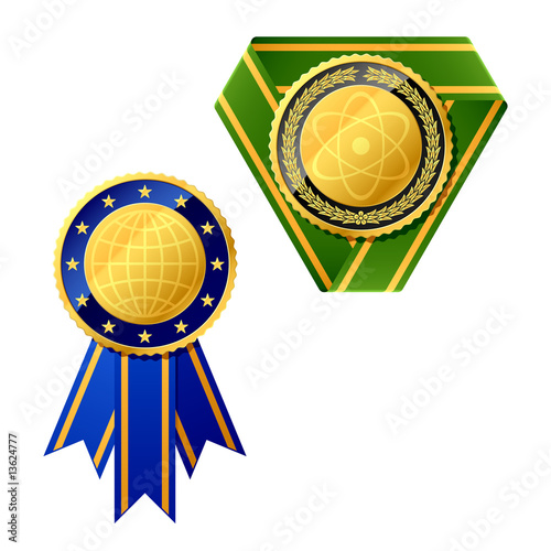 Vector badges. Detailed portrayal.