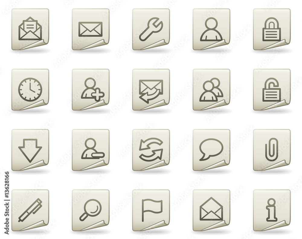 E-mail web icons, document series E-mail web icons, document series