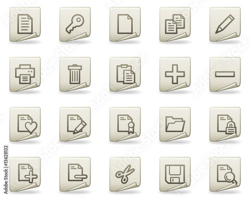 Document web icons, document series