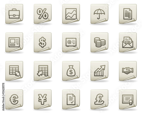 Finance web icons, document series