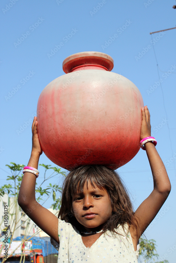 Girl Getting Water
