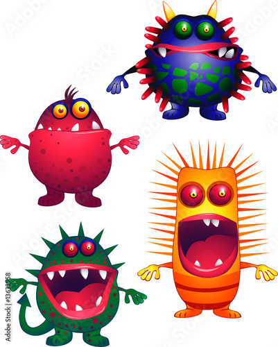 tiny angry virusses