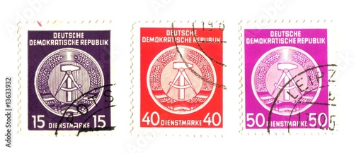 DDR  east Germany  three old  stamps