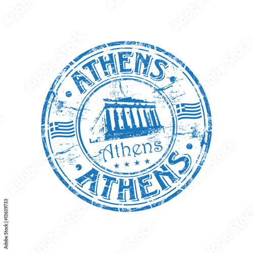 Athens grunge rubber stamp