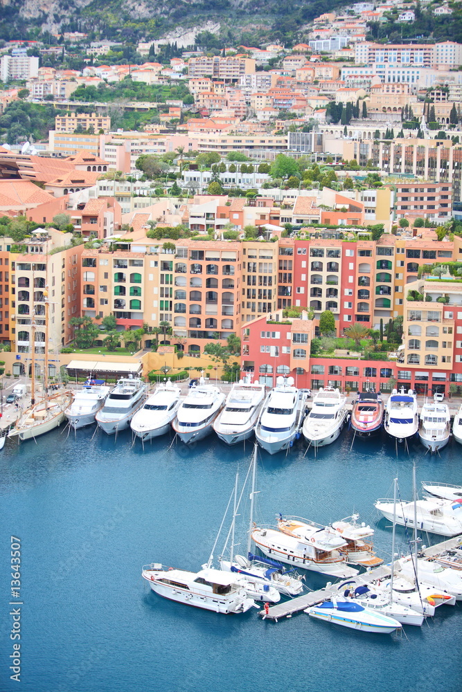 Boats and yachts in Monaco harbor