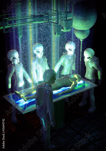 Tableau sur toile alien abduction