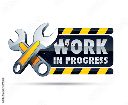 Obraz na płótnie Travaux en cours w salonie