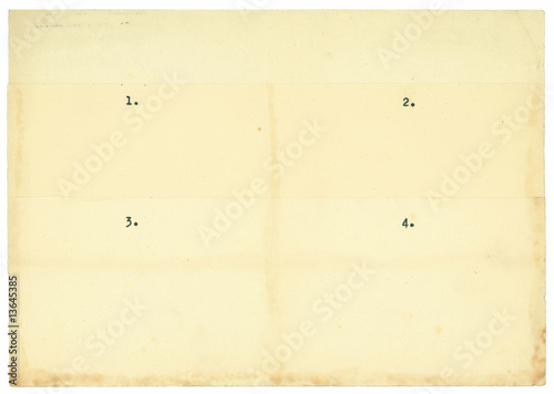 Slika na platnu vintage negative film inlay sleeve isolated on white