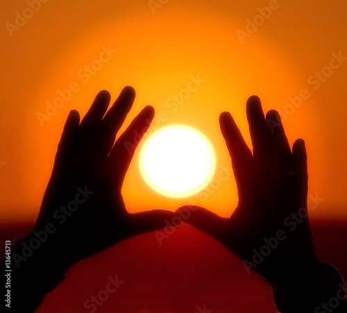 Sun into hands