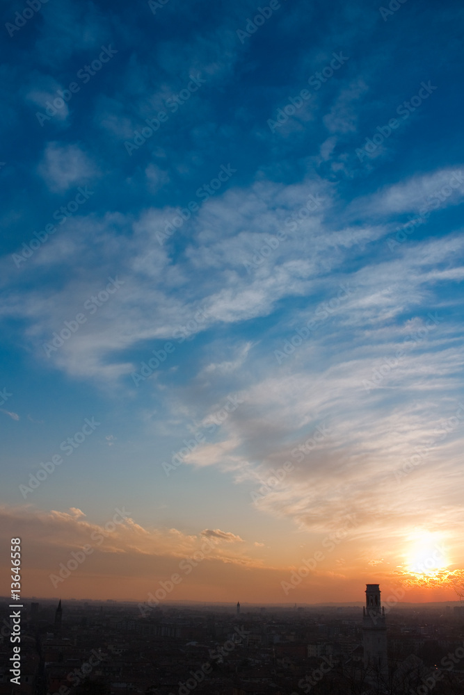 Tramonto  incredibile a Verona