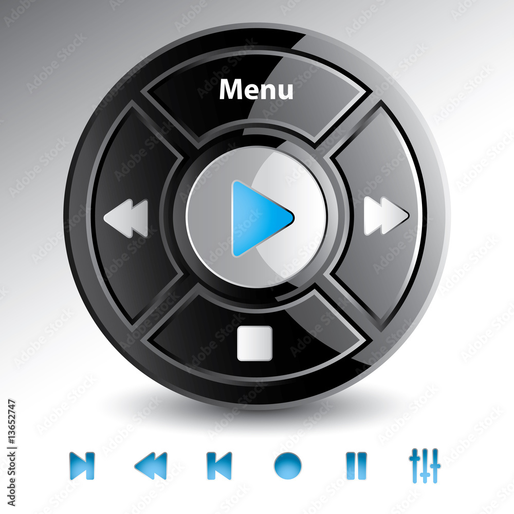 Menu interface template.