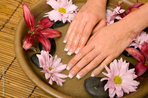 Woman's hands in water