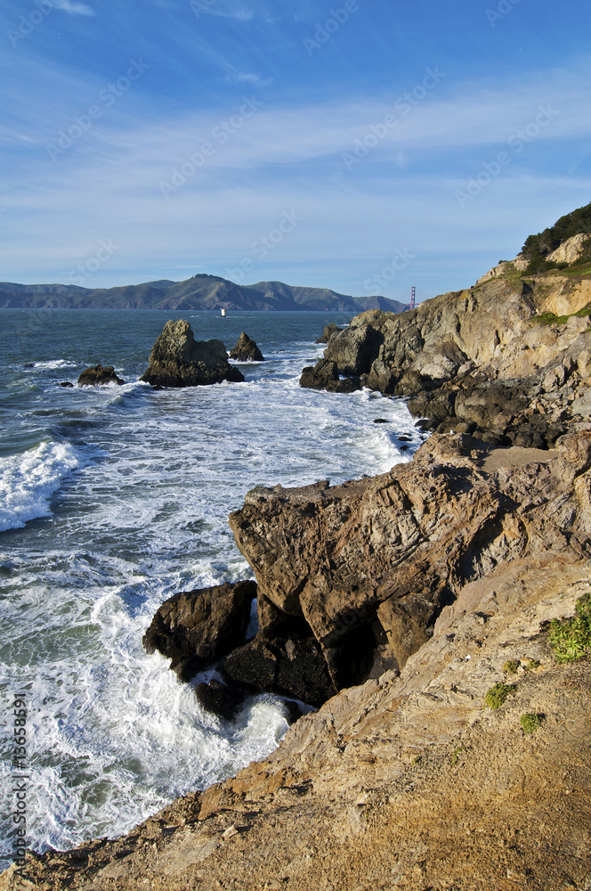 Rocky Shoreline on the West Coast of the United States