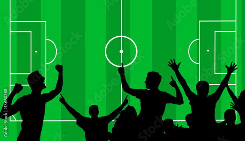 Canvastavla Fussballfans