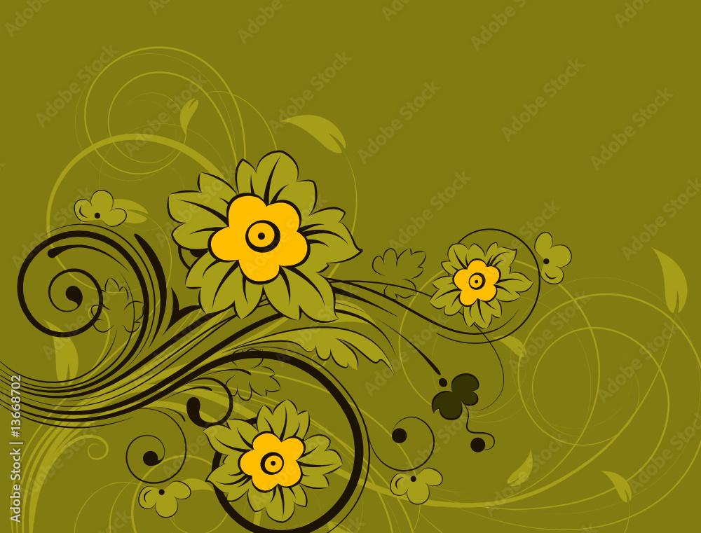 Floral abstraction for design.