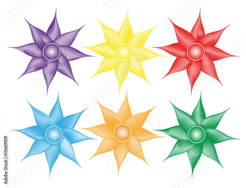 Set of flowers