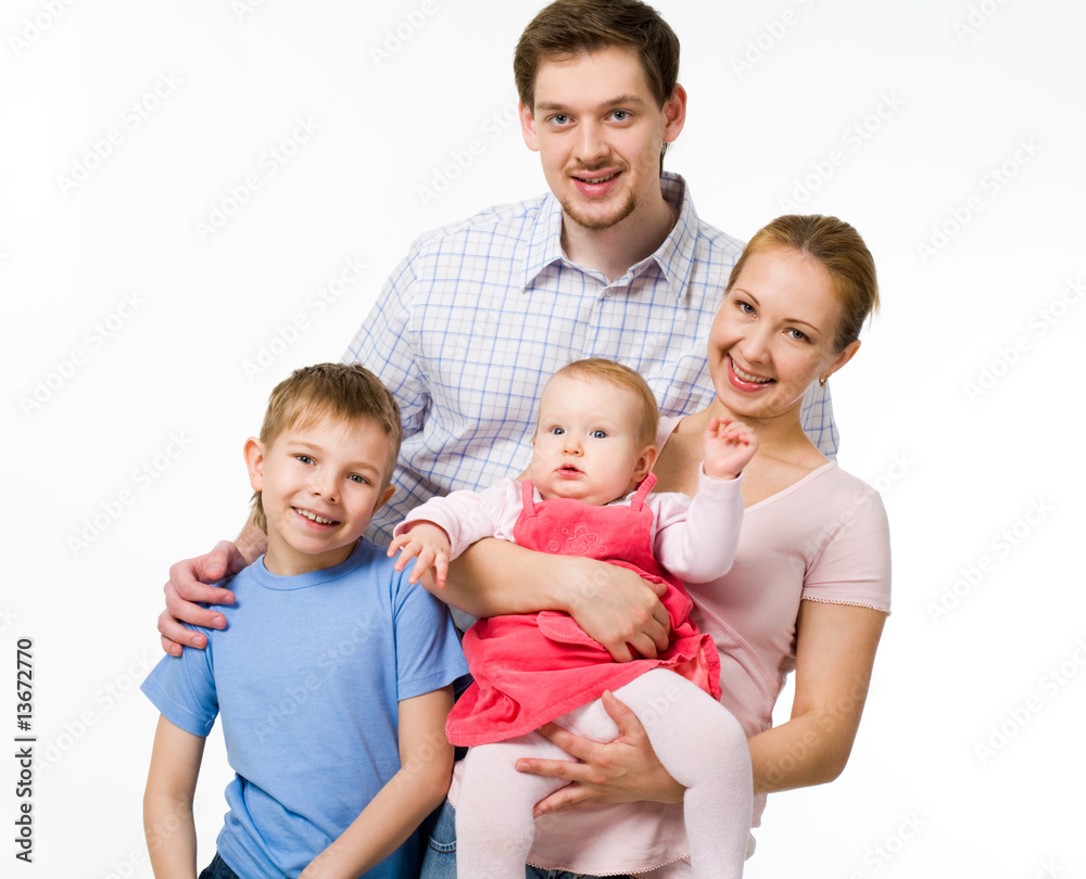 Cheerful family
