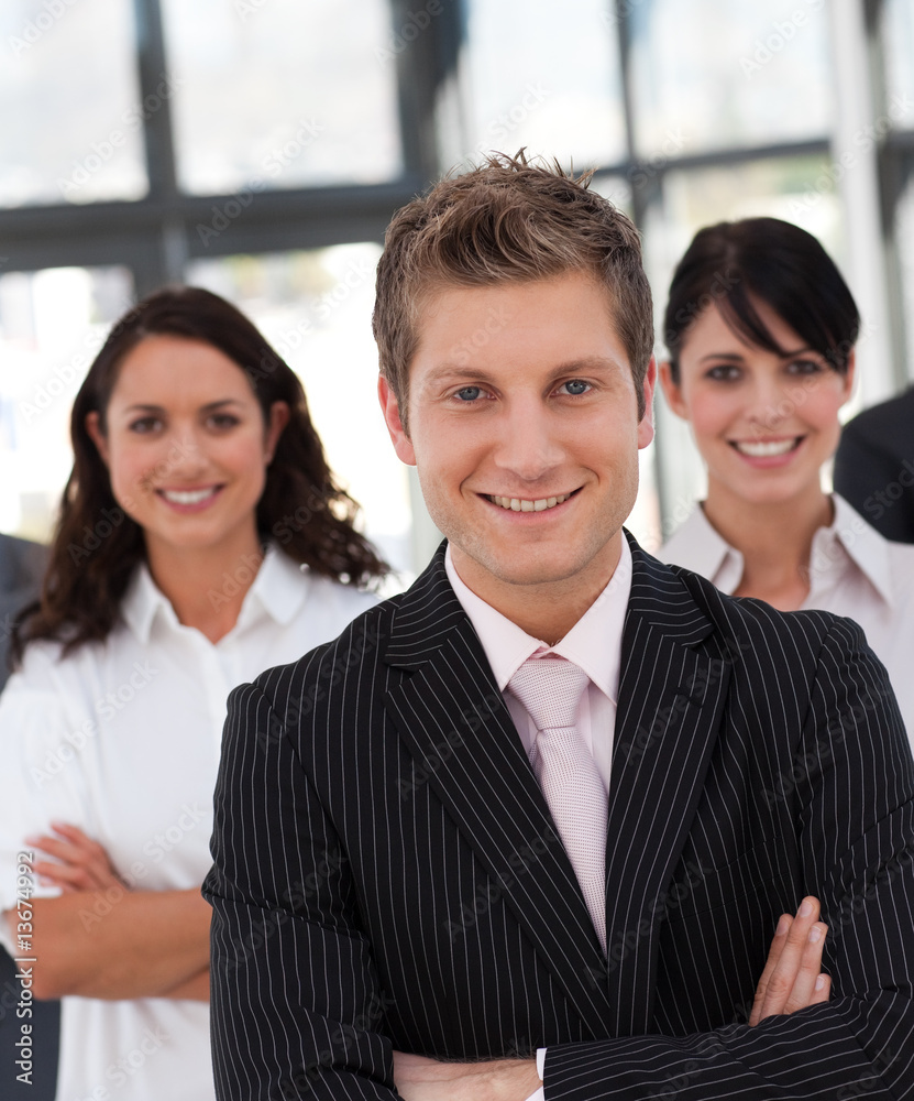Smiling young businessteam Smiling young businessteam