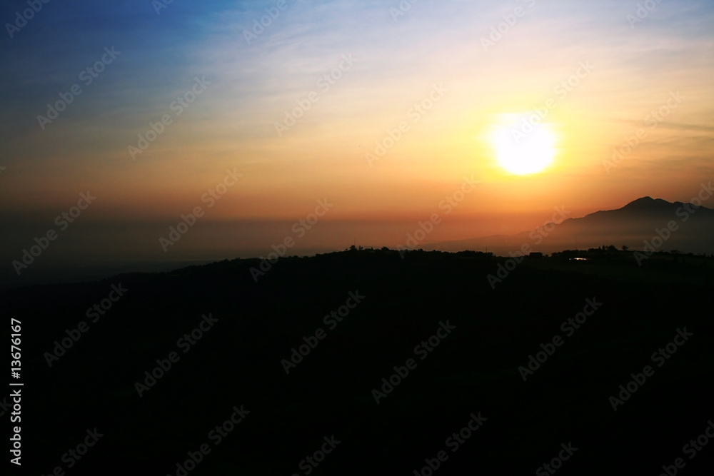 sunrise at the peak of Tagaytay, Philippines