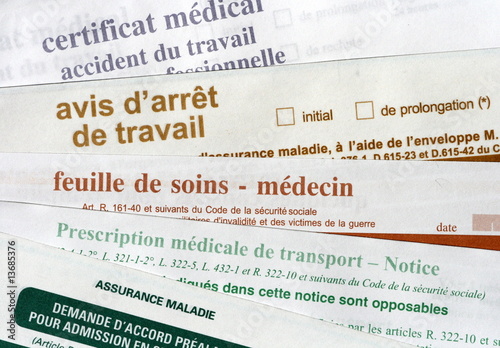 feuille,soin,soins,assurance,travail,arrêt,docteur,hopitaux photo