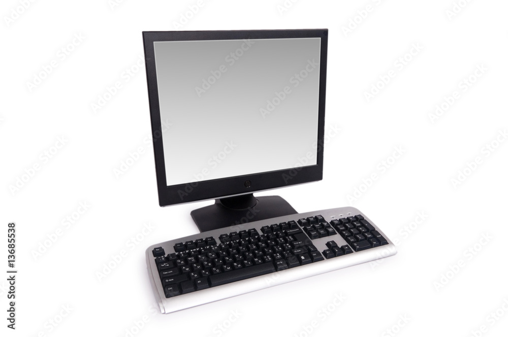 Personal computer isolated on the white background Personal computer isolated on the white background