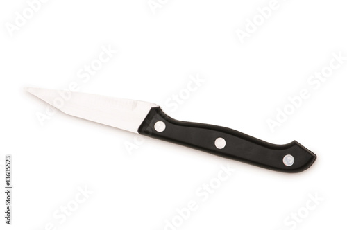 Sharp knife isolated on the white background photo