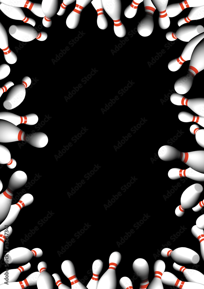 Fototapeta premium bowling 3d