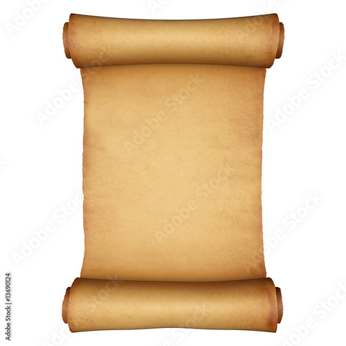Ancient paper scroll
